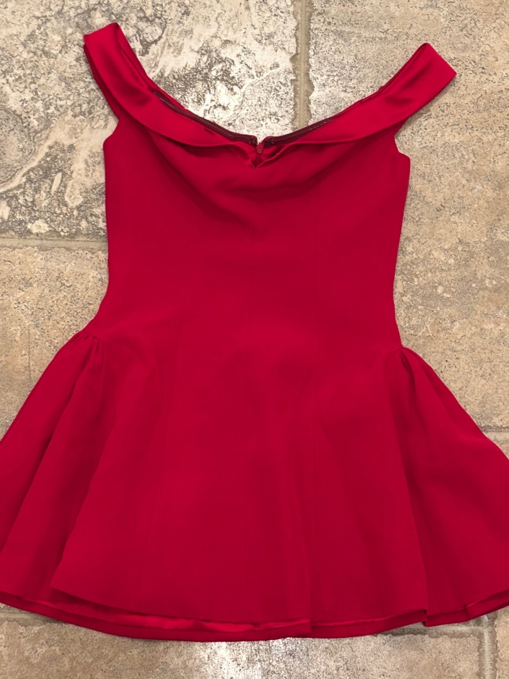 Mirror Palais Red Off-the-Shoulder Mini Dress | Size S | NWT - Picture 4 of 7